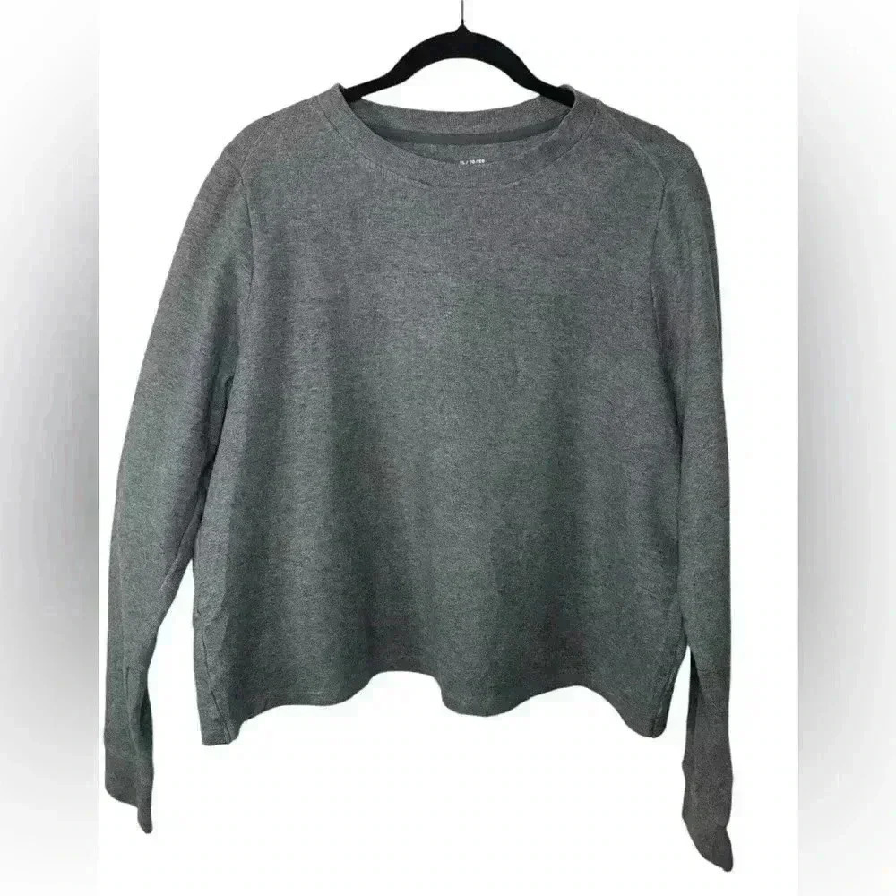 Under Armour Women's Gray Long Sleeve Shirt Peach Logo Pre-Owned Size XL